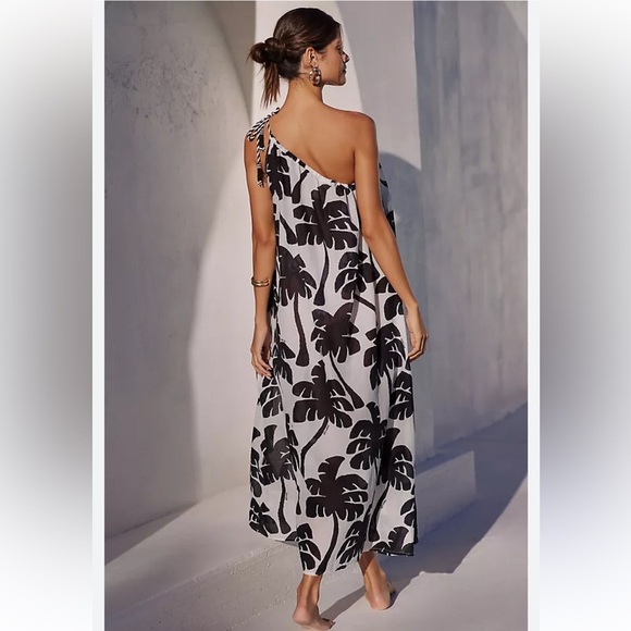 NWT Farm Rio One-Shoulder Midi Dress - Picture 4 of 8